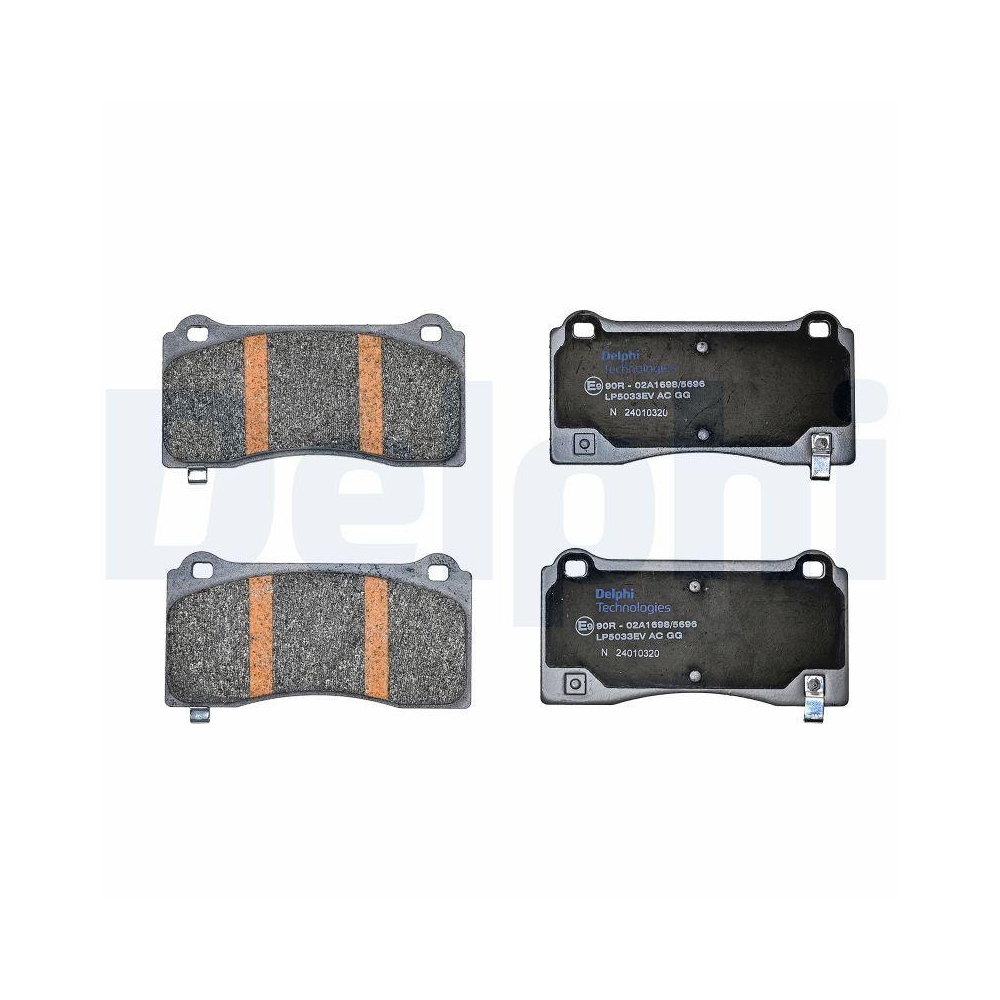 DELPHI LP5033EV Bremsbelagsatz, Scheibenbremse f&uuml;r TESLA, Vorderachse