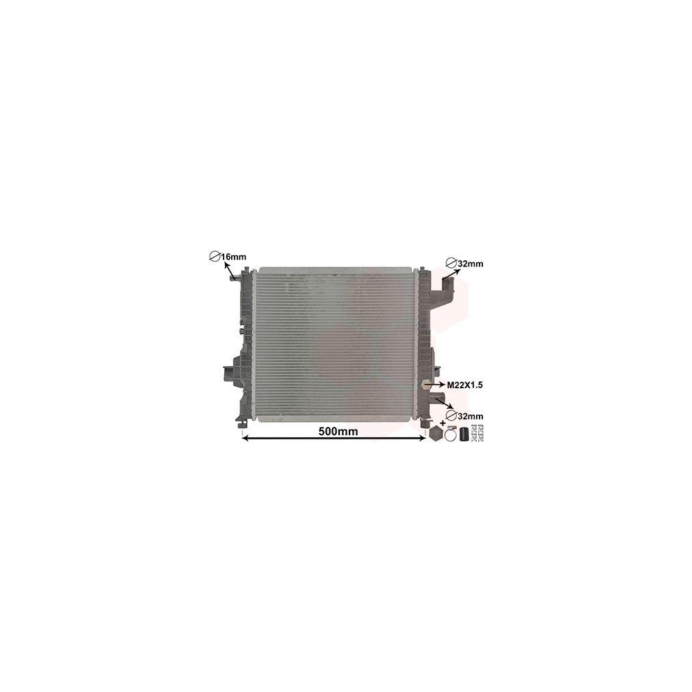 K&uuml;hler, Motork&uuml;hlung VAN WEZEL 43002262 *** IR PLUS *** f&uuml;r RENAULT