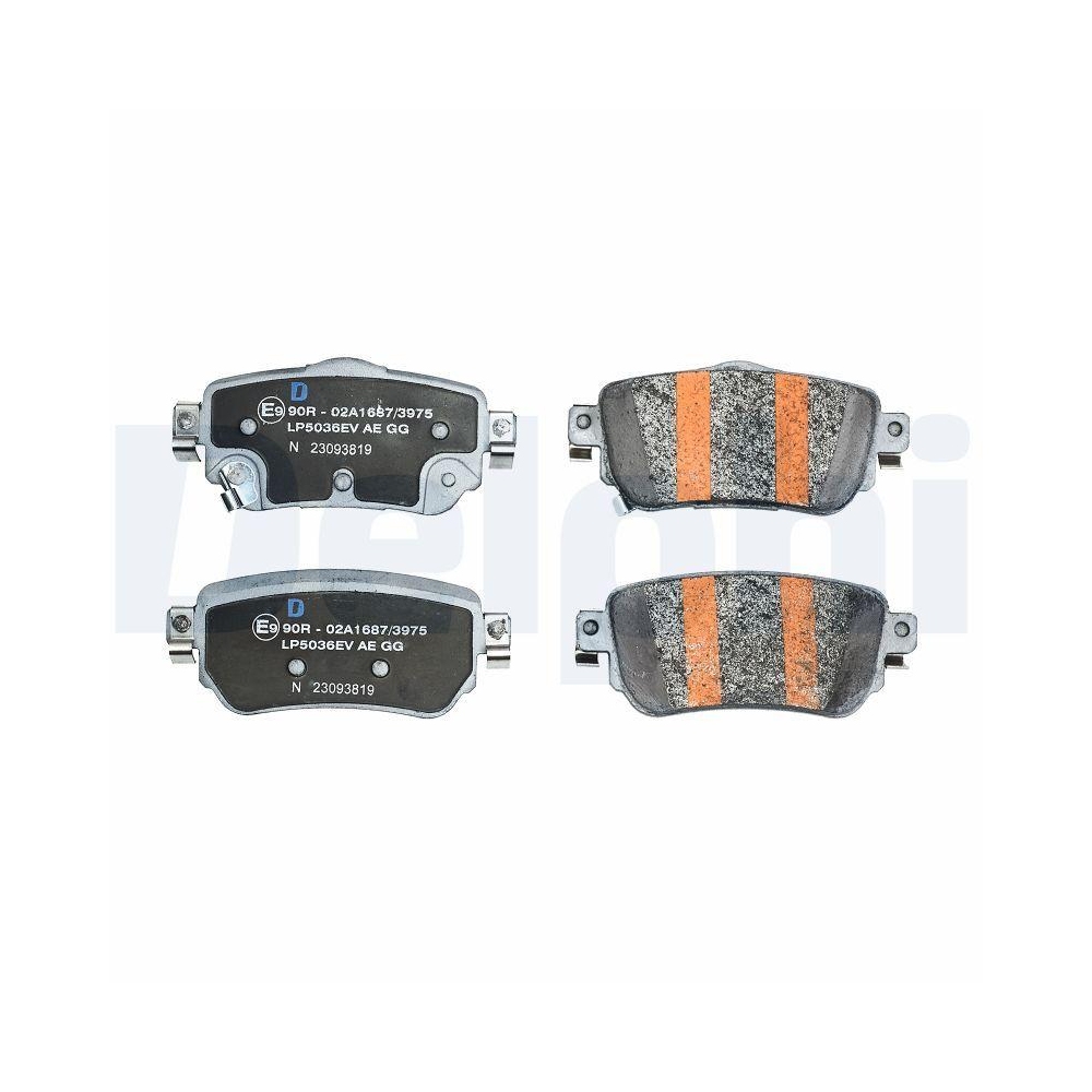 DELPHI LP5036EV Bremsbelagsatz, Scheibenbremse f&uuml;r NISSAN, Hinterachse