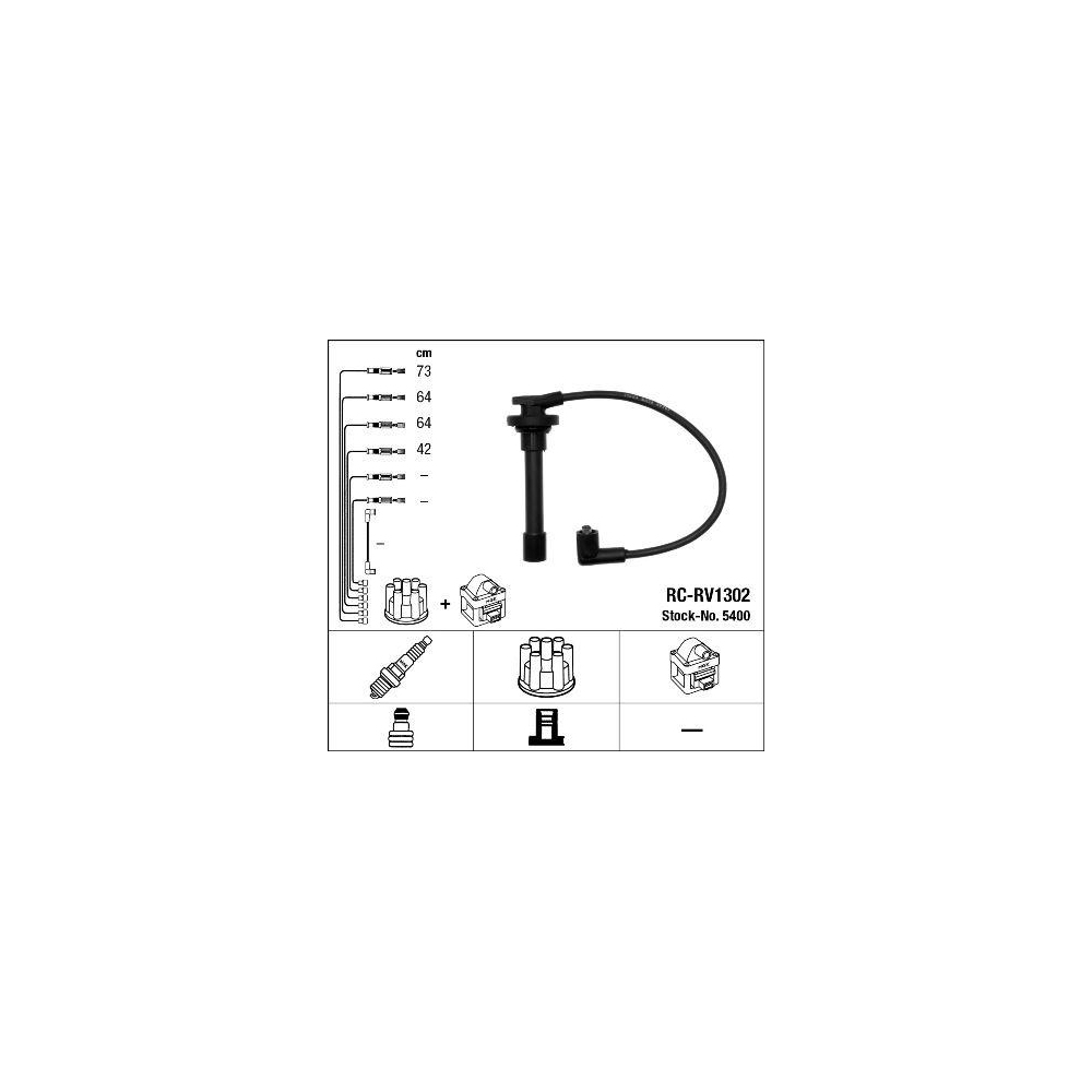 Zündleitungssatz NGK 5400 für HONDA MG ROVER
