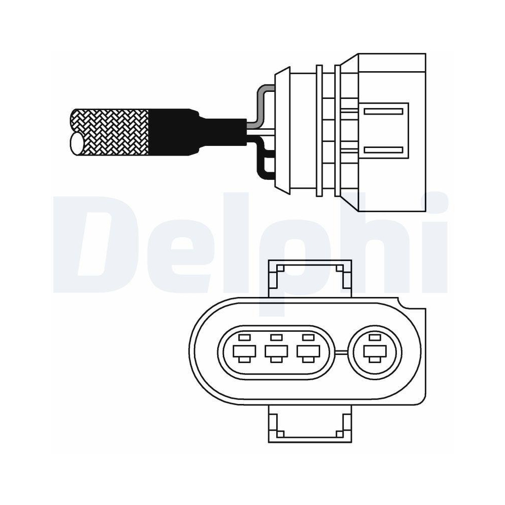 DELPHI ES10987-12B1 Lambdasonde f&uuml;r AUDI VW, nach Katalysator, vor Katalysator