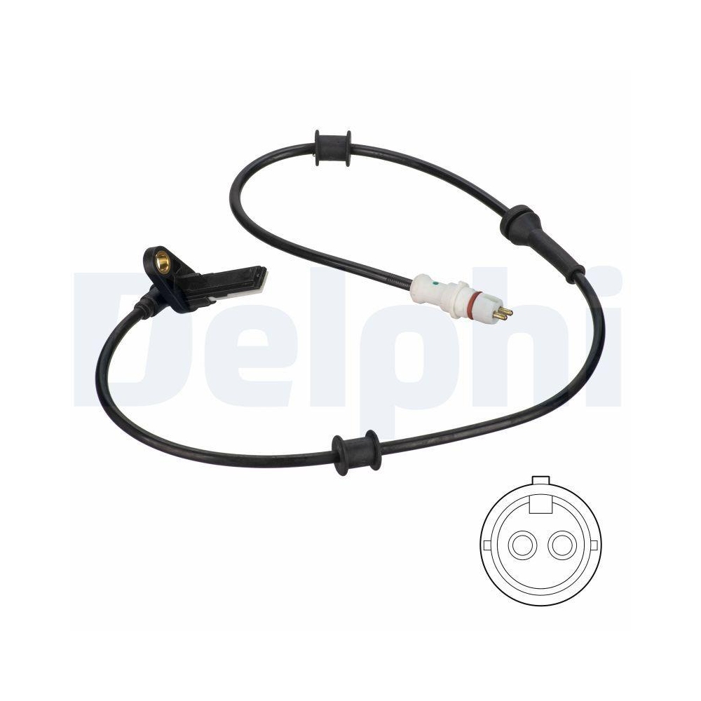 DELPHI SS20814 Sensor, Raddrehzahl für RENAULT, Hinterachse links