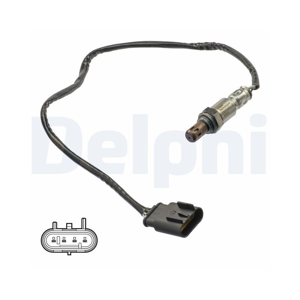 Lambdasonde DELPHI ES21076-12B1 für FIAT LANCIA, nach Katalysator