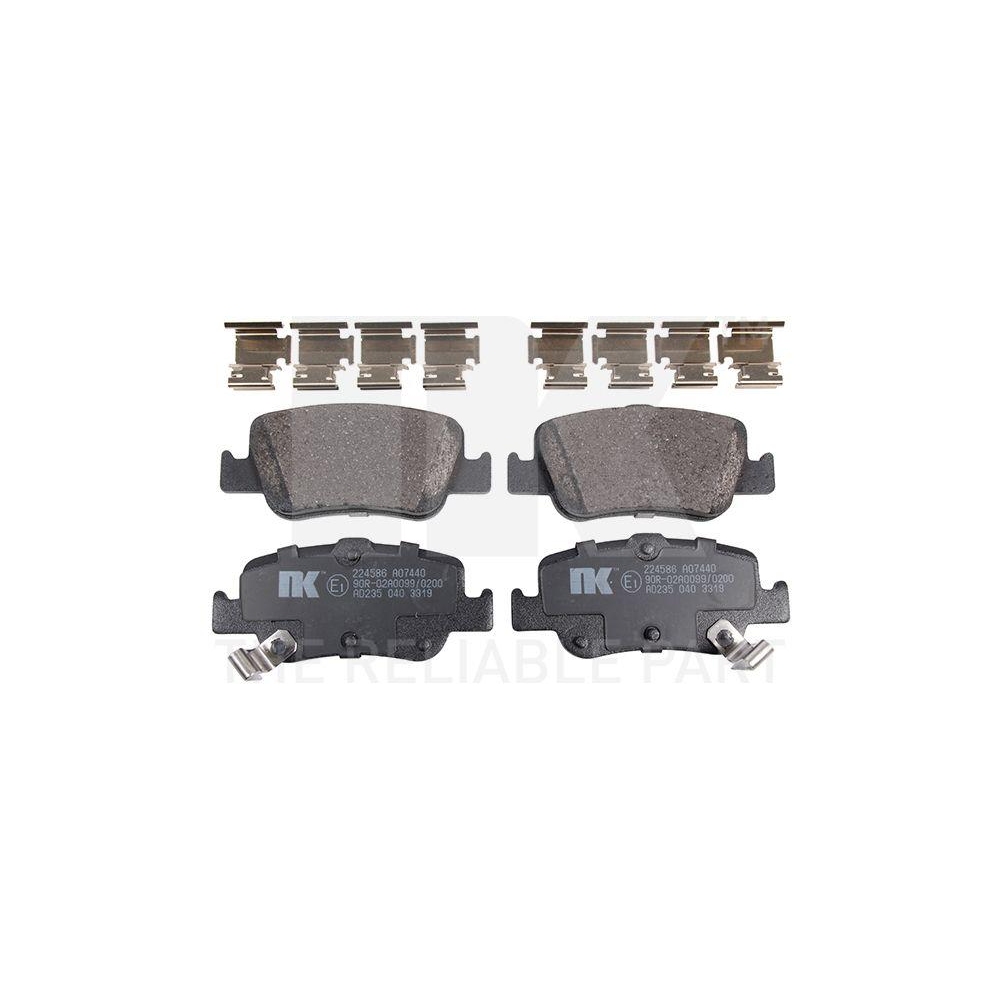 Bremsbelagsatz, Scheibenbremse NK 224586 f&uuml;r TOYOTA, Hinterachse