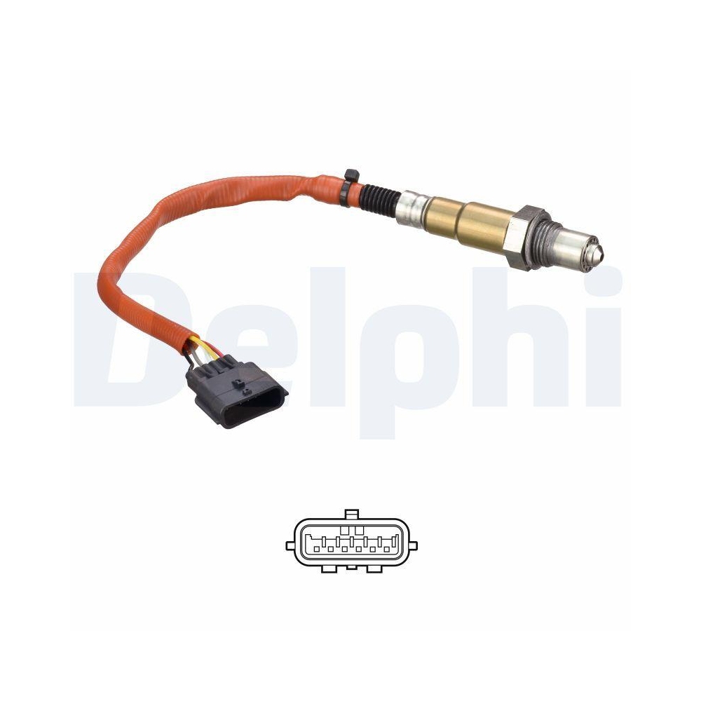 DELPHI ES21077-12B1 Lambdasonde für RENAULT DACIA, nach Katalysator, oben, vorne