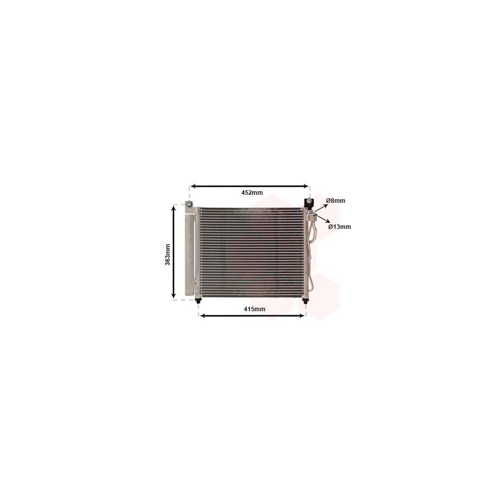 Kondensator, Klimaanlage VAN WEZEL 83005065 für KIA