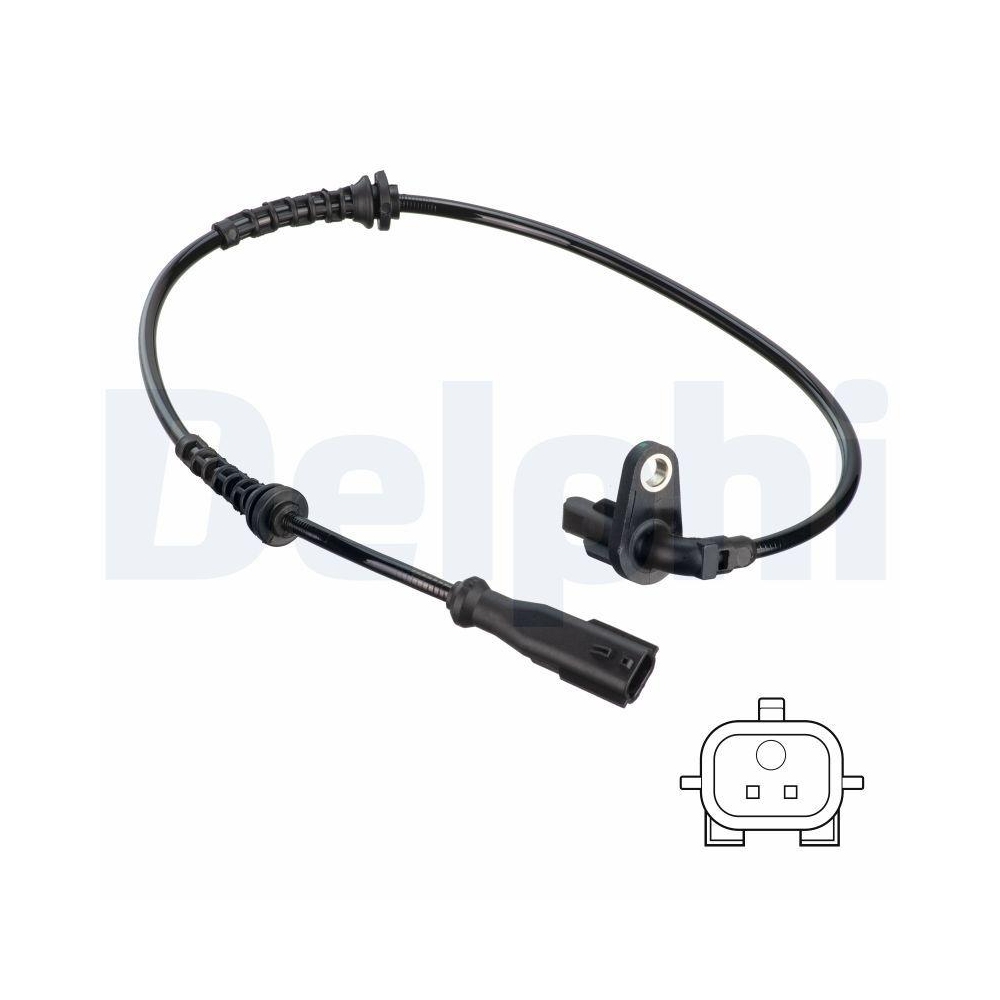 DELPHI SS20812 Sensor, Raddrehzahl f&uuml;r RENAULT DACIA, Hinterachse rechts