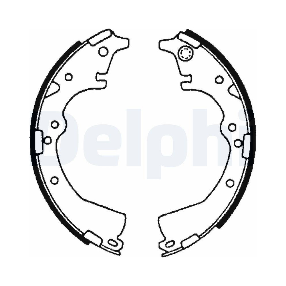 DELPHI LS1639 Bremsbackensatz f&uuml;r TOYOTA, Hinterachse