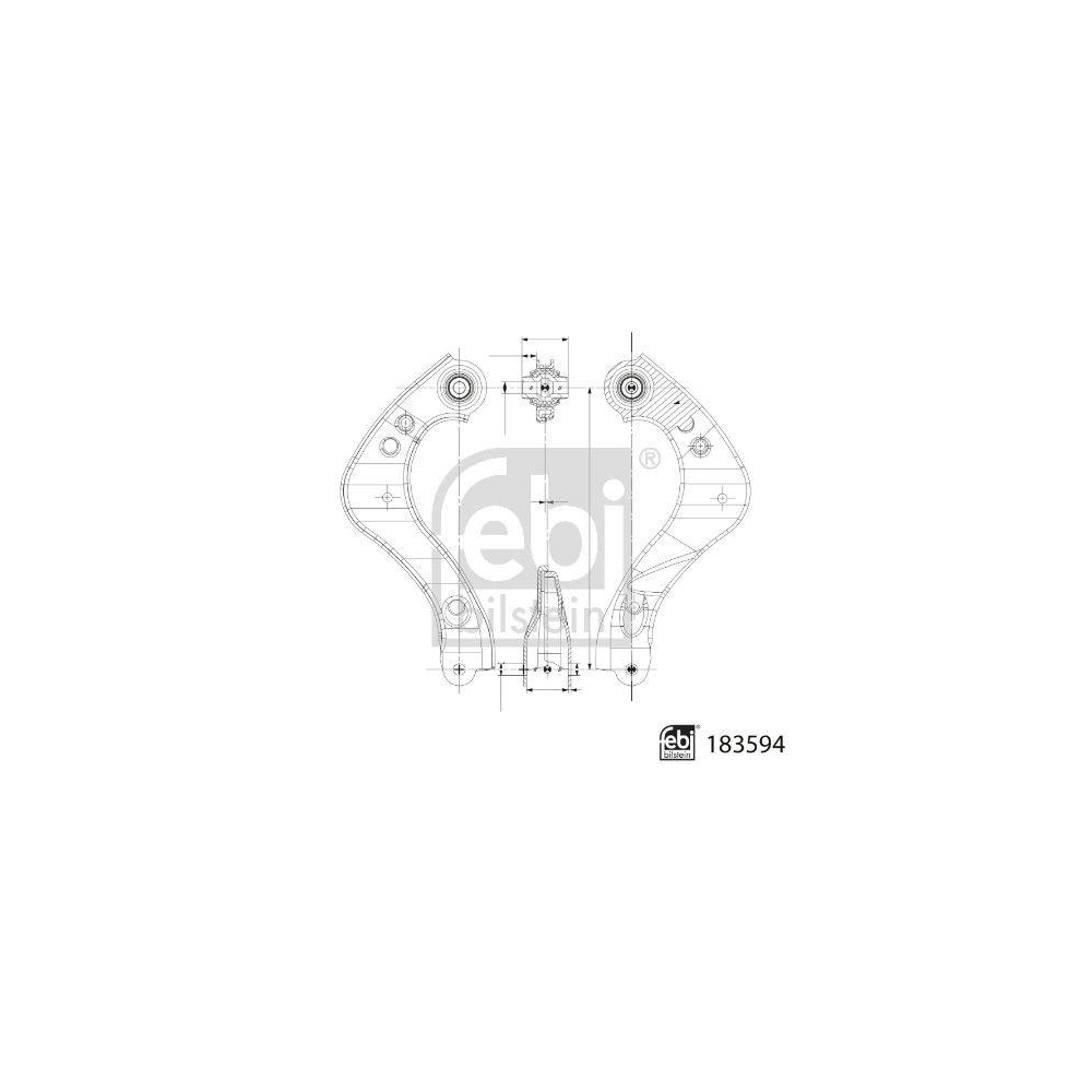FEBI BILSTEIN Lenker, Radaufh&auml;ngung 183594 f&uuml;r SUZUKI TOYOTA, Hinterachse rechts