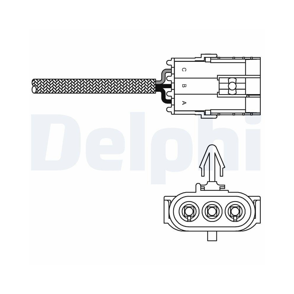Lambdasonde DELPHI ES10995-12B1 für RENAULT, vor Katalysator