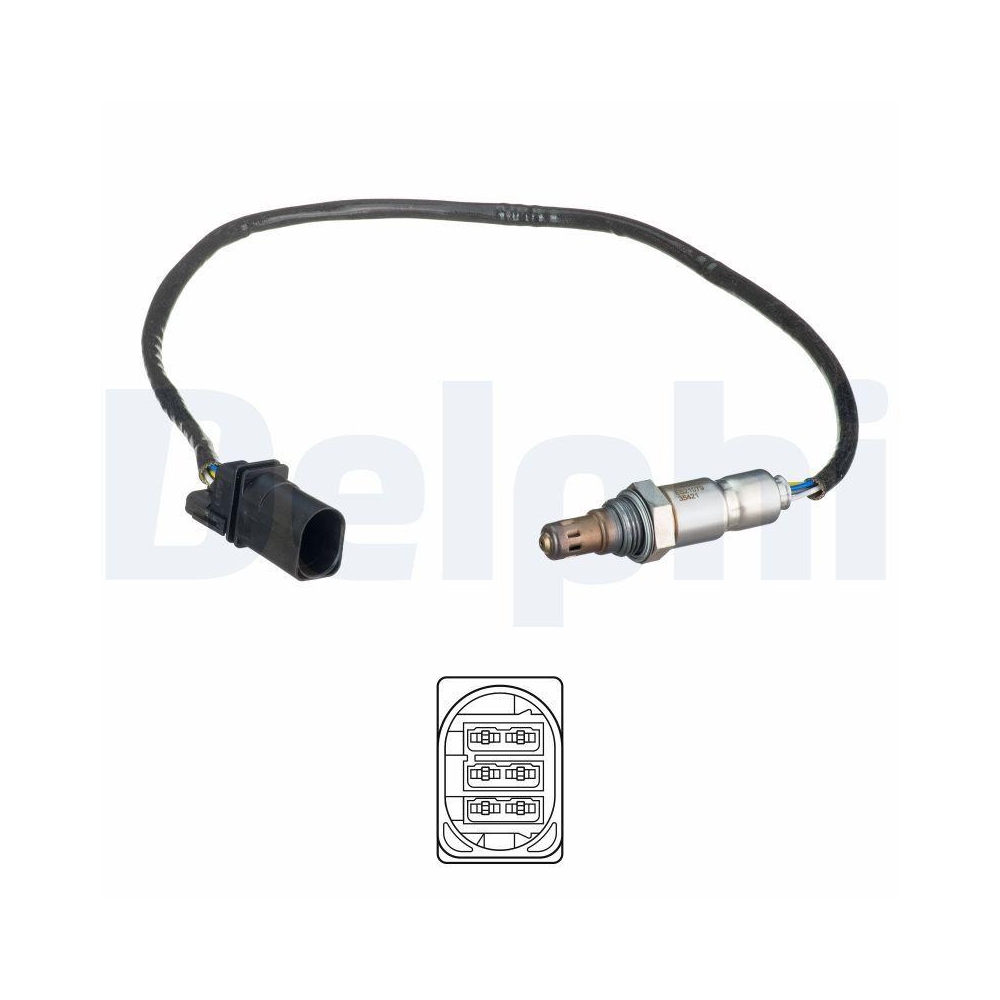 DELPHI ES21079-12B1 Lambdasonde f&uuml;r AUDI SEAT SKODA VW, vor Katalysator