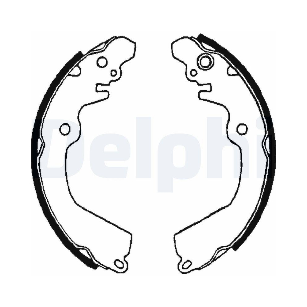 DELPHI LS1643 Bremsbackensatz f&uuml;r MITSUBISHI, Hinterachse