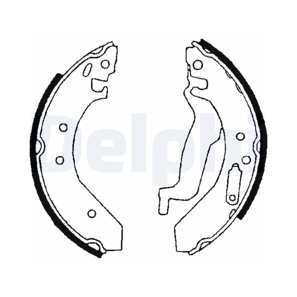 Bremsbackensatz DELPHI LS1645 für HONDA MG ROVER, Hinterachse