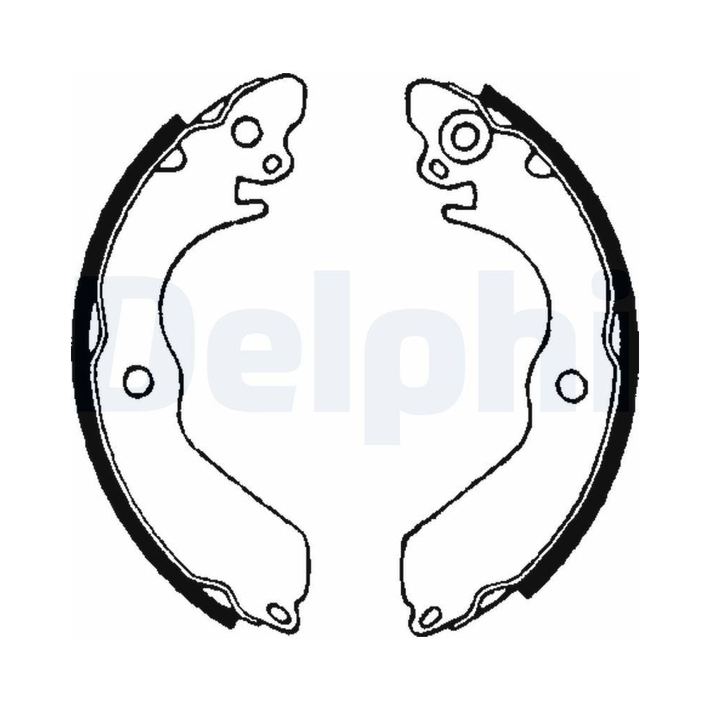DELPHI LS1649 Bremsbackensatz für MITSUBISHI PROTON, Hinterachse