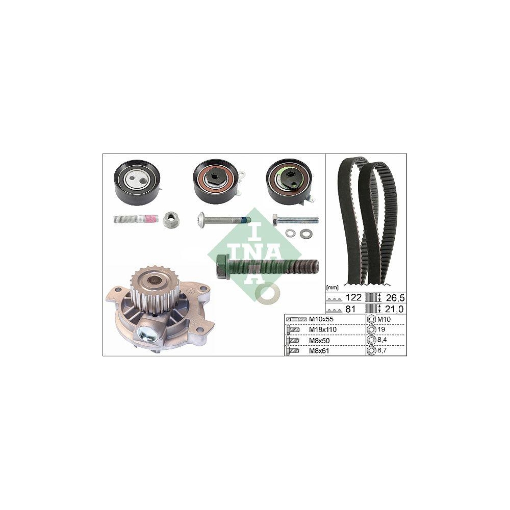Wasserpumpe + Zahnriemensatz Schaeffler INA 530 0483 30 f&uuml;r AUDI SEAT SKODA VW