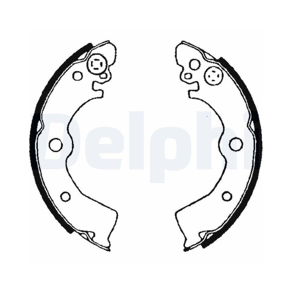 DELPHI LS1650 Bremsbackensatz f&uuml;r NISSAN, Hinterachse