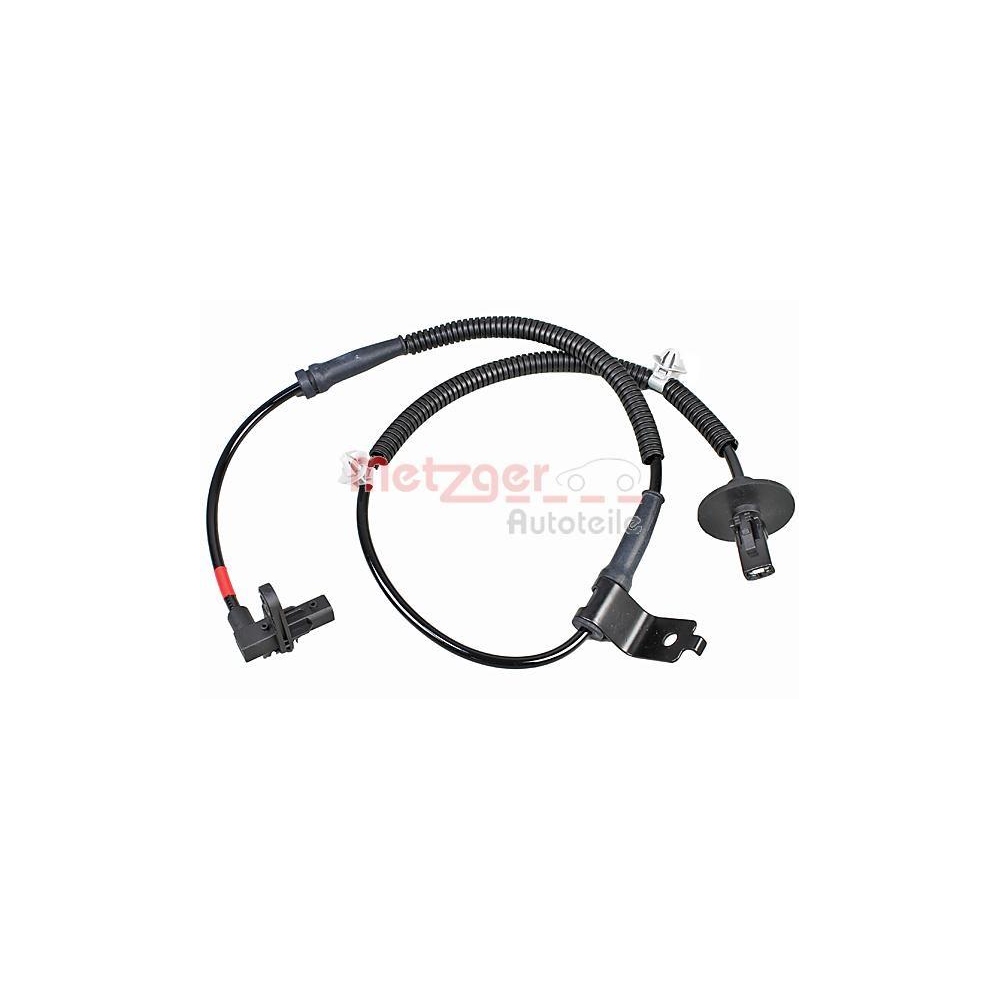 Sensor, Raddrehzahl METZGER 09001400 f&uuml;r HYUNDAI, Vorderachse rechts