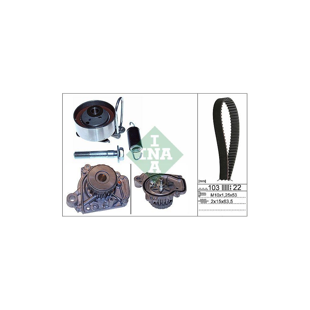 Wasserpumpe + Zahnriemensatz Schaeffler INA 530 0505 31 f&uuml;r HONDA