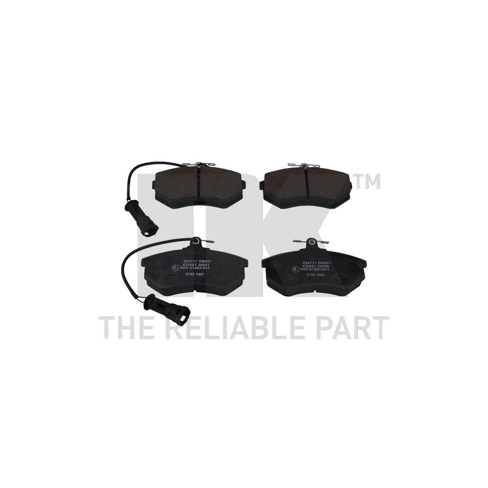 Bremsbelagsatz, Scheibenbremse NK 224711 f&uuml;r AUDI, Vorderachse