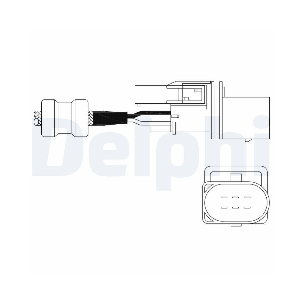 DELPHI ES11014-12B1 Lambdasonde f&uuml;r AUDI SEAT SKODA VW VAG, vor Katalysator