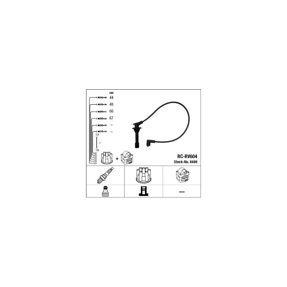 Z&uuml;ndleitungssatz NGK 8499 f&uuml;r MG ROVER