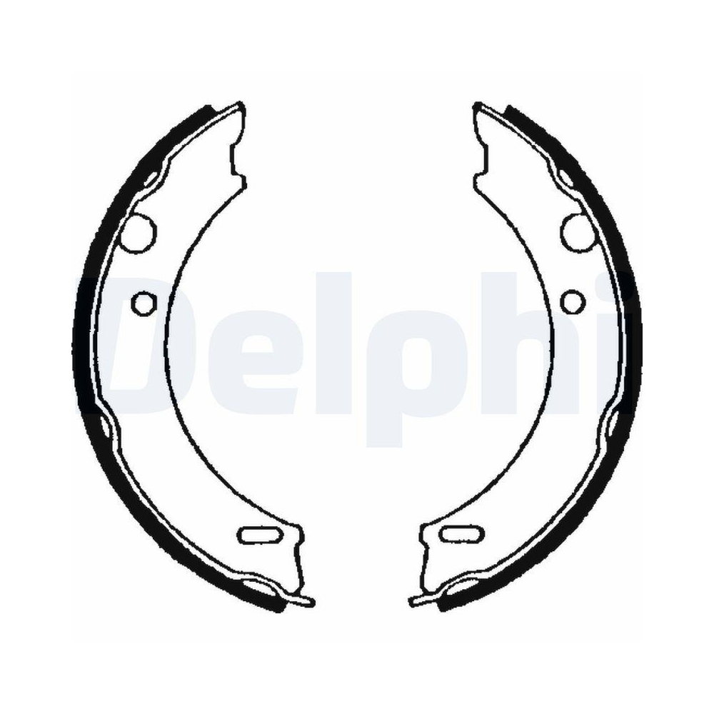 DELPHI LS1657 Bremsbackensatz, Feststellbremse für VOLVO, Hinterachse