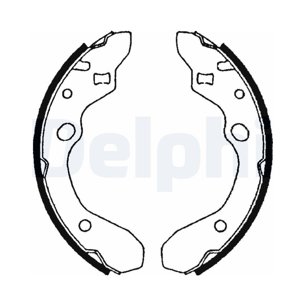 DELPHI LS1679 Bremsbackensatz f&uuml;r MAZDA, Hinterachse