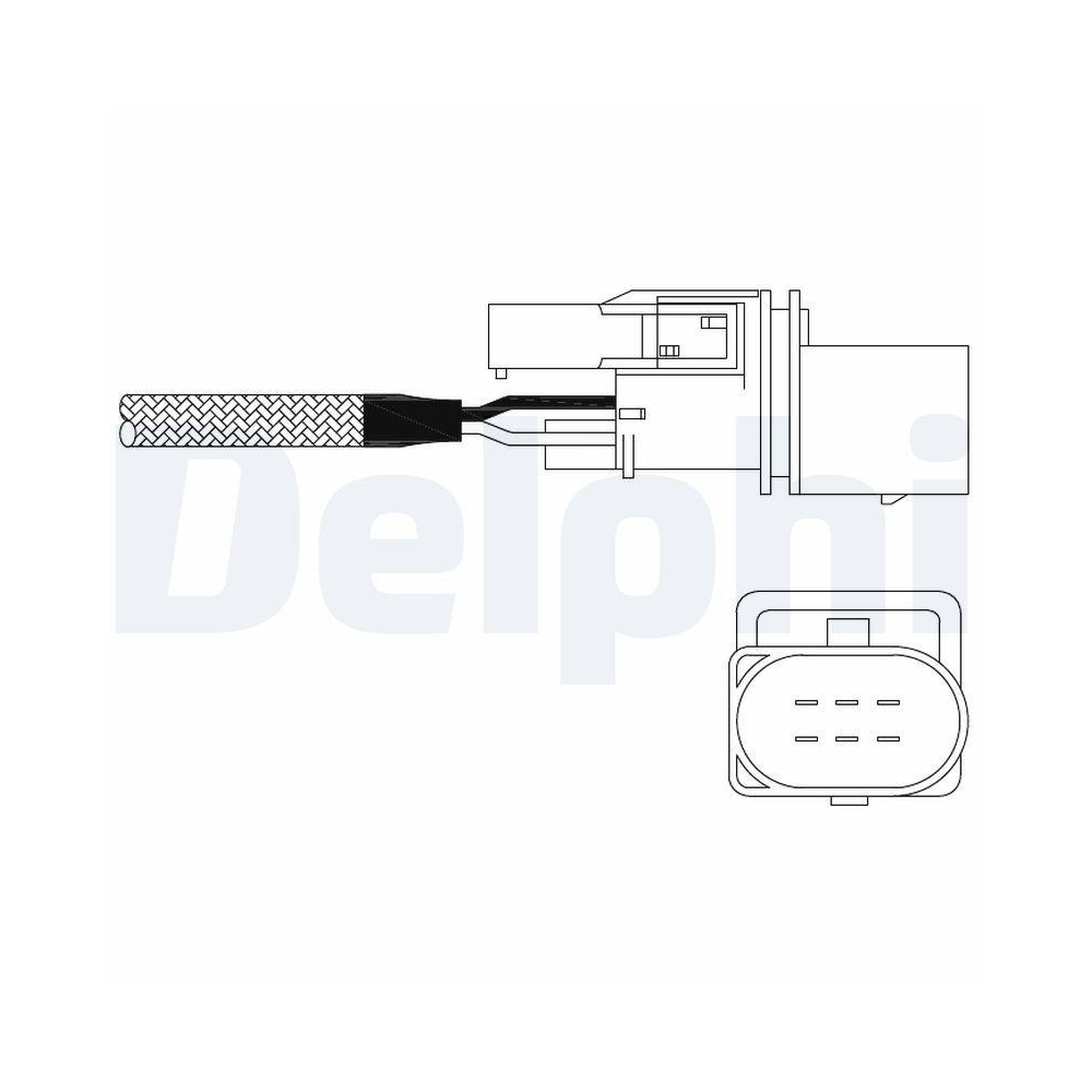DELPHI ES11022-12B1 Lambdasonde f&uuml;r BMW, vor Katalysator, vorne rechts
