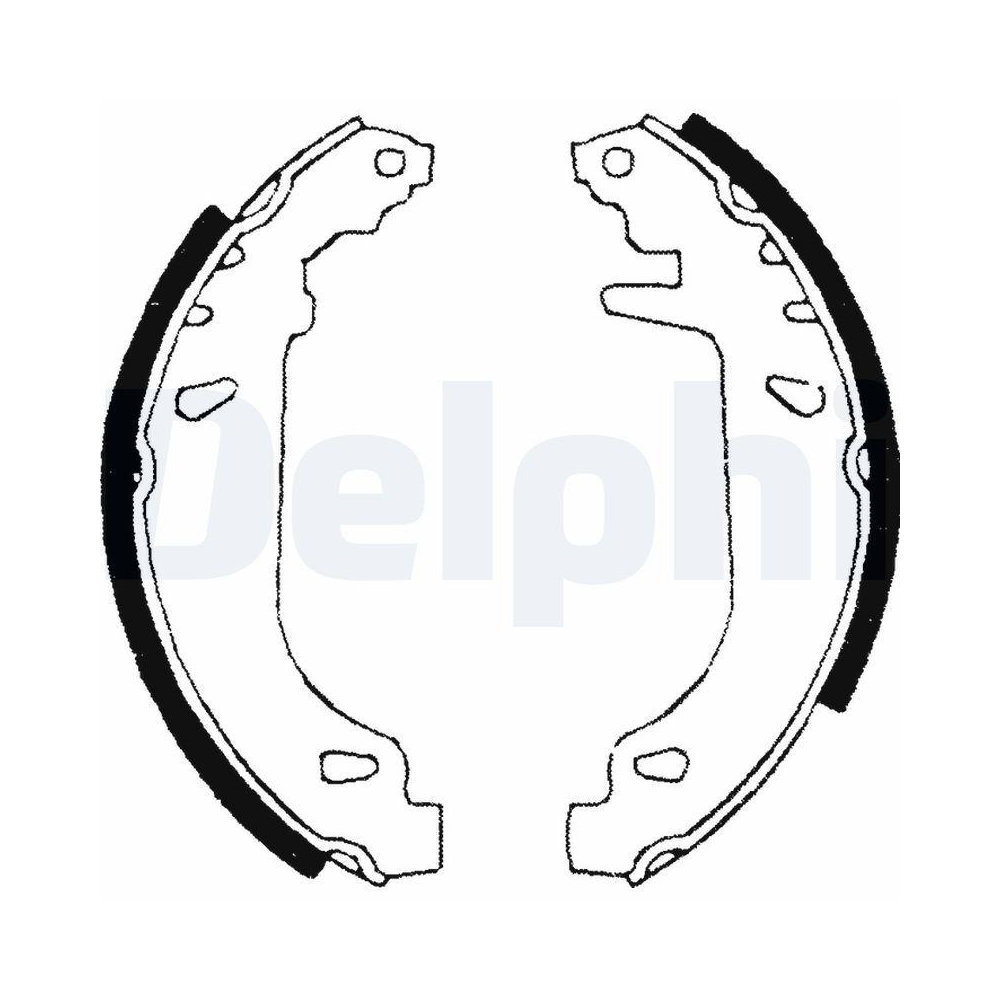 DELPHI LS1681 Bremsbackensatz f&uuml;r CITRO&Euml;N PEUGEOT, Hinterachse