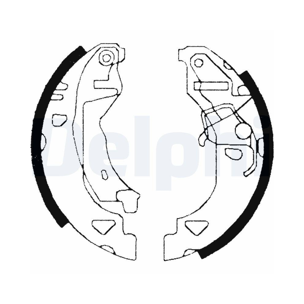 DELPHI LS1682 Bremsbackensatz f&uuml;r FIAT LANCIA, Hinterachse