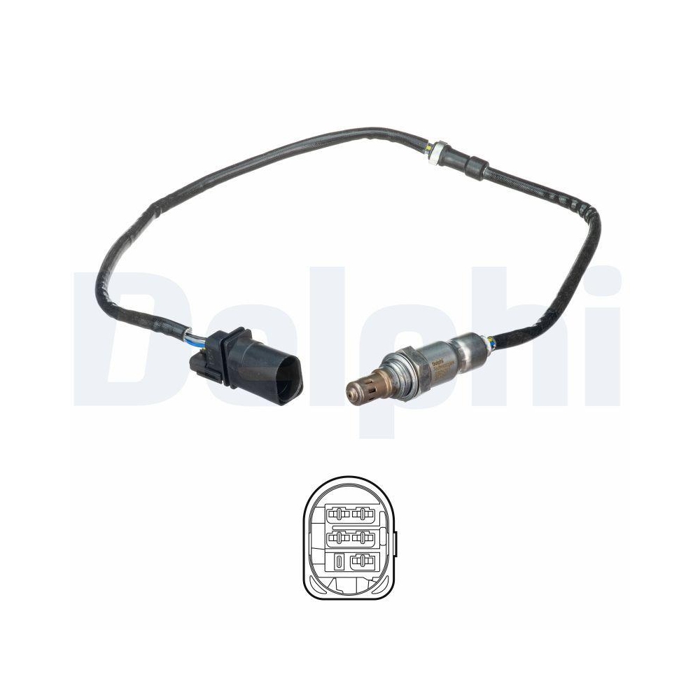 DELPHI ES21091-12B1 Lambdasonde für AUDI SEAT SKODA VW, links, rechts, vorne