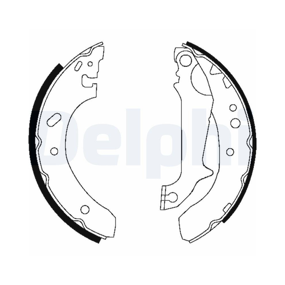 DELPHI LS1683 Bremsbackensatz f&uuml;r FORD FORD USA, Hinterachse