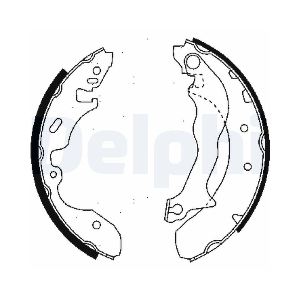 DELPHI LS1684 Bremsbackensatz f&uuml;r FORD, Hinterachse
