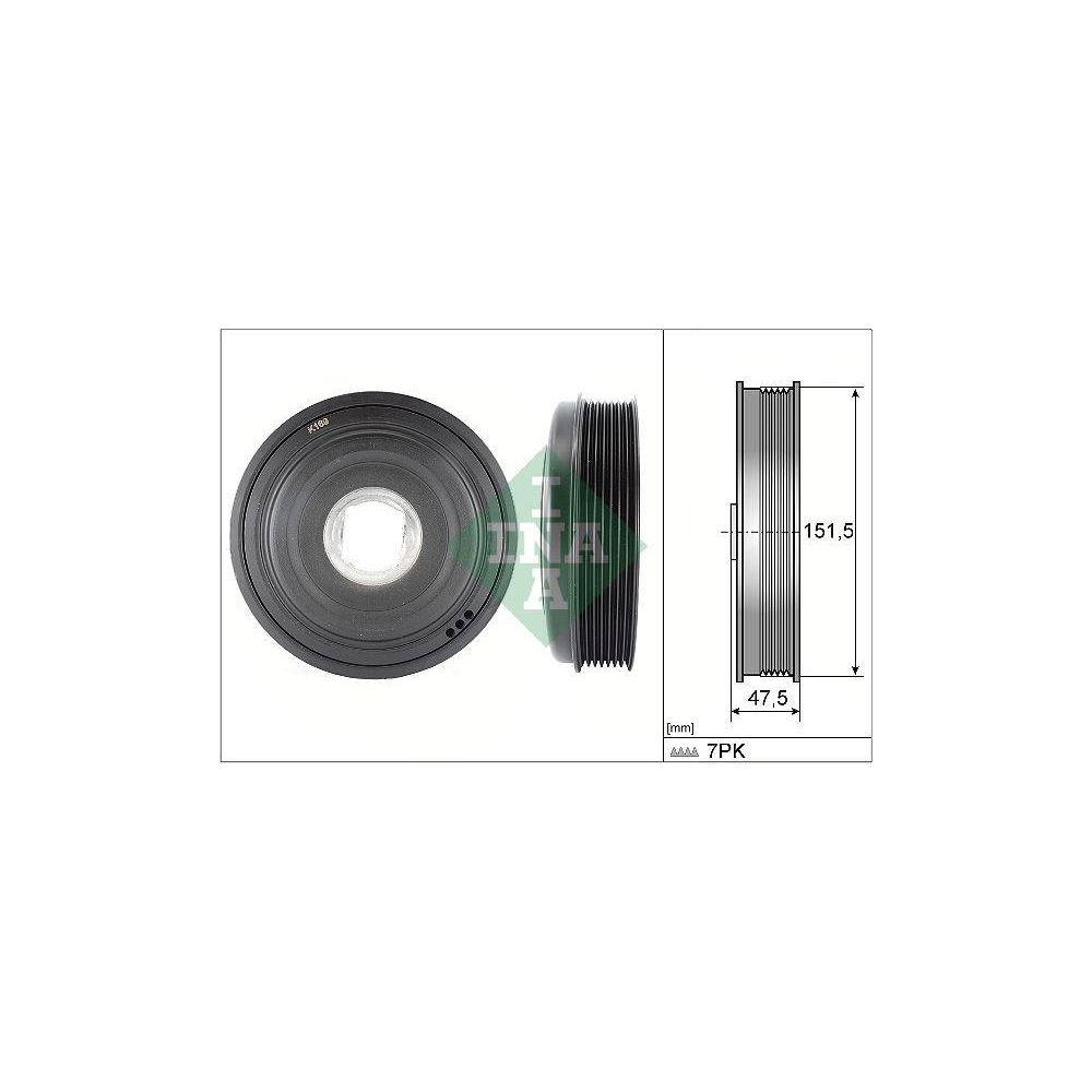 Riemenscheibe, Kurbelwelle Schaeffler INA 544 0136 10 f&uuml;r NISSAN OPEL RENAULT