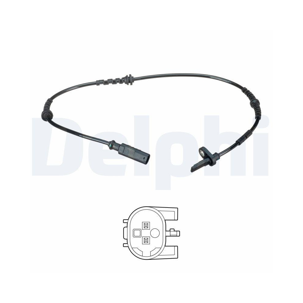 DELPHI SS20596 Sensor, Raddrehzahl f&uuml;r FIAT, Hinterachse