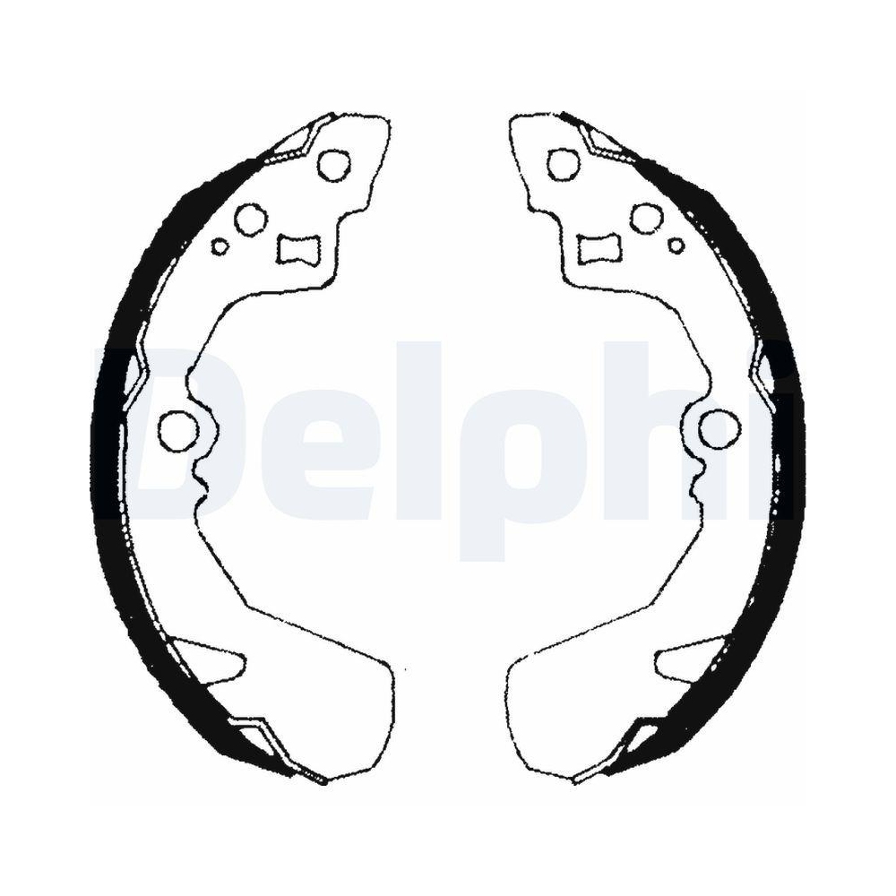 DELPHI LS1685 Bremsbackensatz f&uuml;r DAIHATSU ROVER SUBARU SUZUKI, Hinterachse