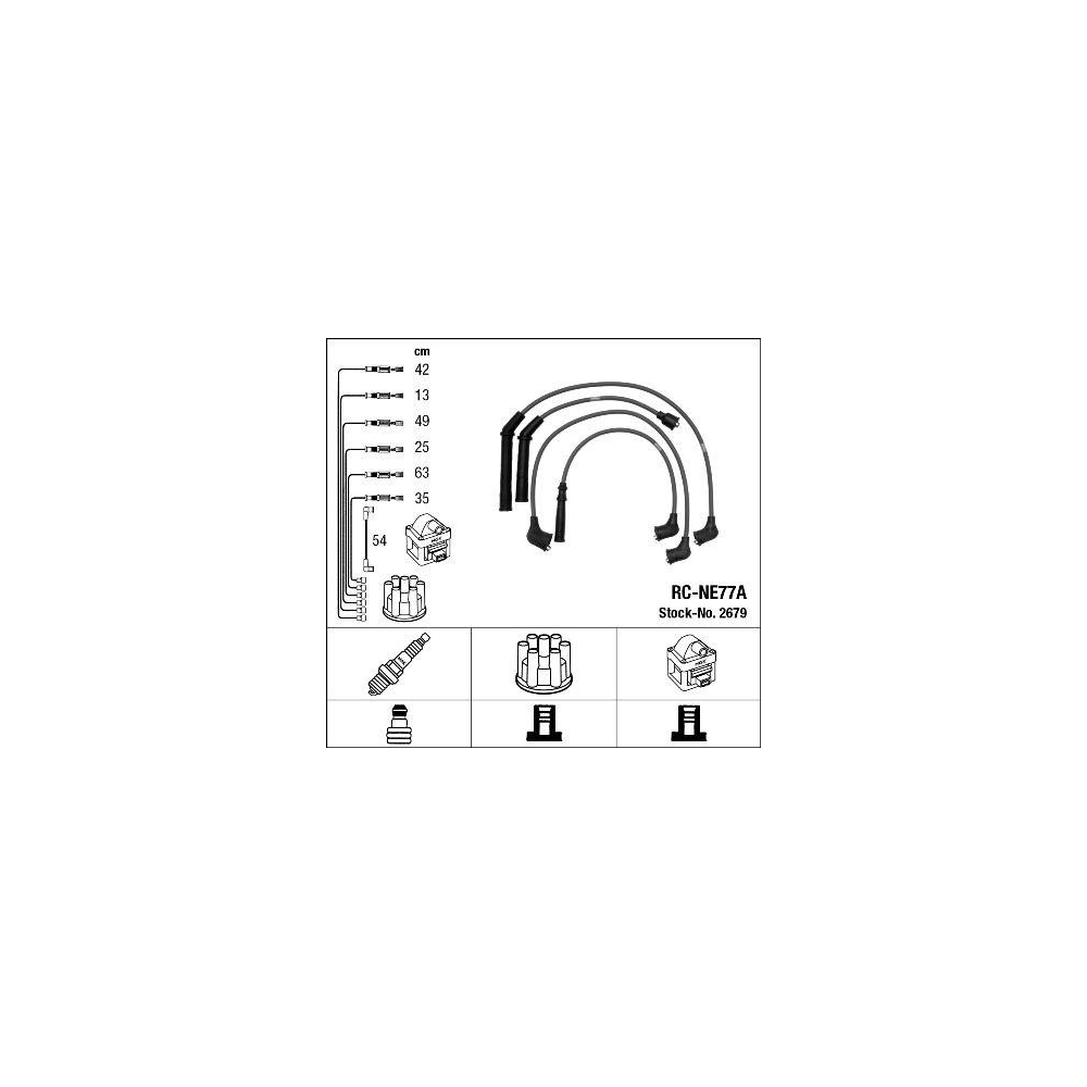 Zündleitungssatz NGK 2679 für NISSAN INFINITI, für Fahrzeuge mit Zündverteiler