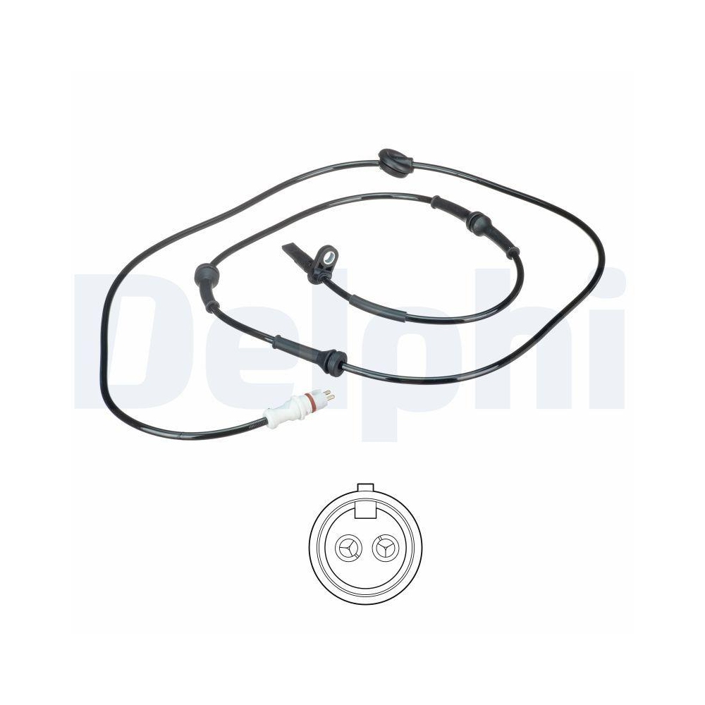 DELPHI SS20598 Sensor, Raddrehzahl f&uuml;r FIAT, Hinterachse, Hinterachse rechts