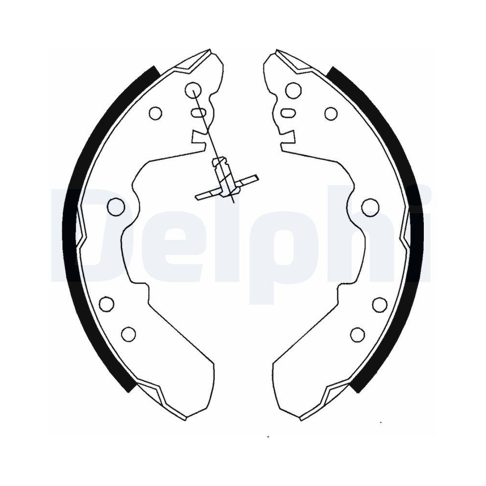 DELPHI LS1687 Bremsbackensatz für ISUZU OPEL VAUXHALL, Hinterachse