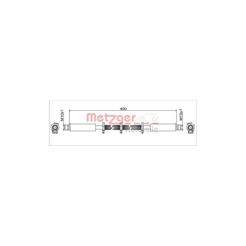 Bremsschlauch METZGER 4111748 f&uuml;r LAND ROVER, Vorderachse links