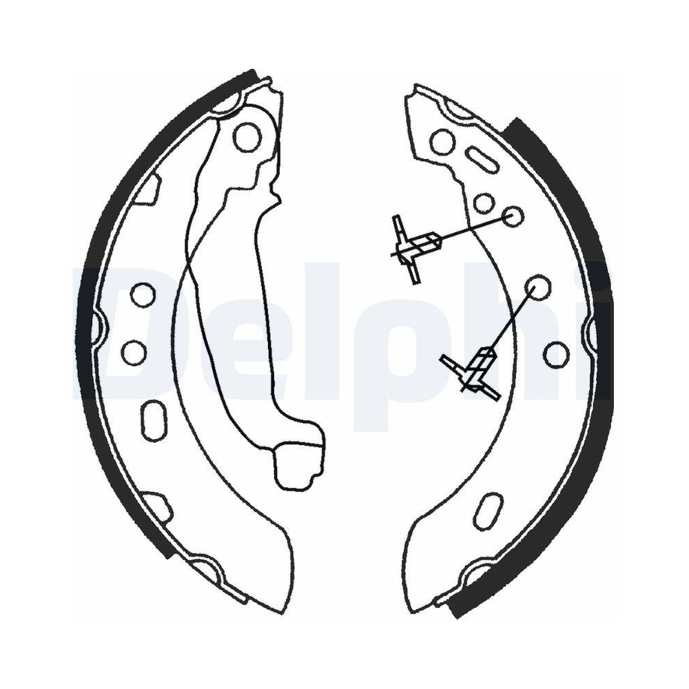 Bremsbackensatz DELPHI LS1689 für NISSAN, Hinterachse