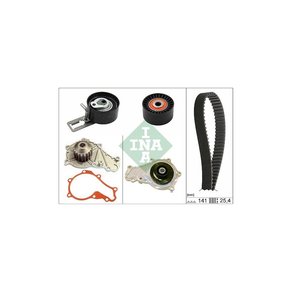 Wasserpumpe + Zahnriemensatz INA 530 0612 30 f&uuml;r CITRO&Euml;N FIAT FORD MAZDA PEUGEOT