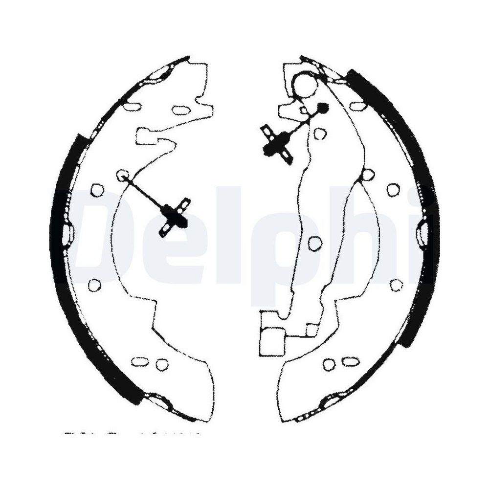 Bremsbackensatz DELPHI LS1690 für ALFA ROMEO, Hinterachse