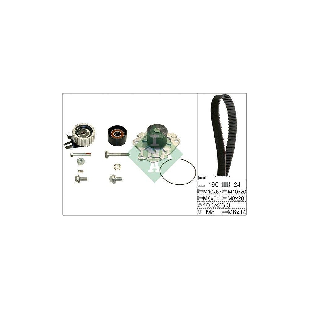 Wasserpumpe + Zahnriemensatz Schaeffler INA 530 0624 30 f&uuml;r ALFA ROMEO FIAT OPEL