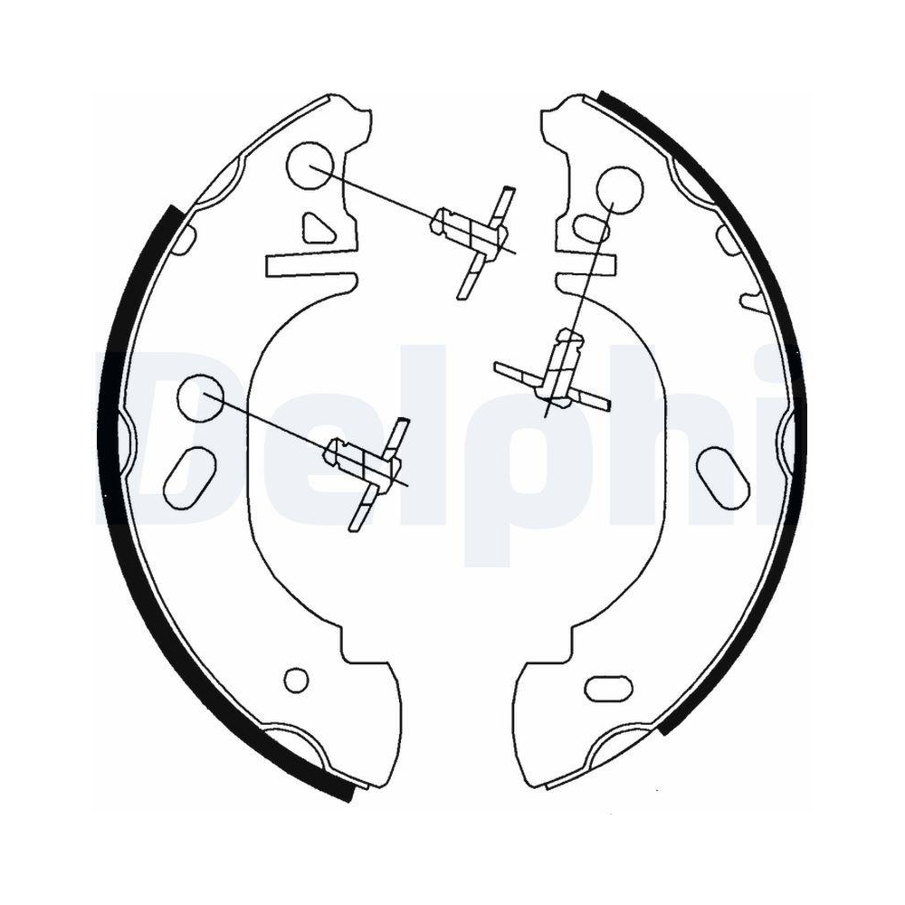 DELPHI LS1700 Bremsbackensatz f&uuml;r FORD, Hinterachse