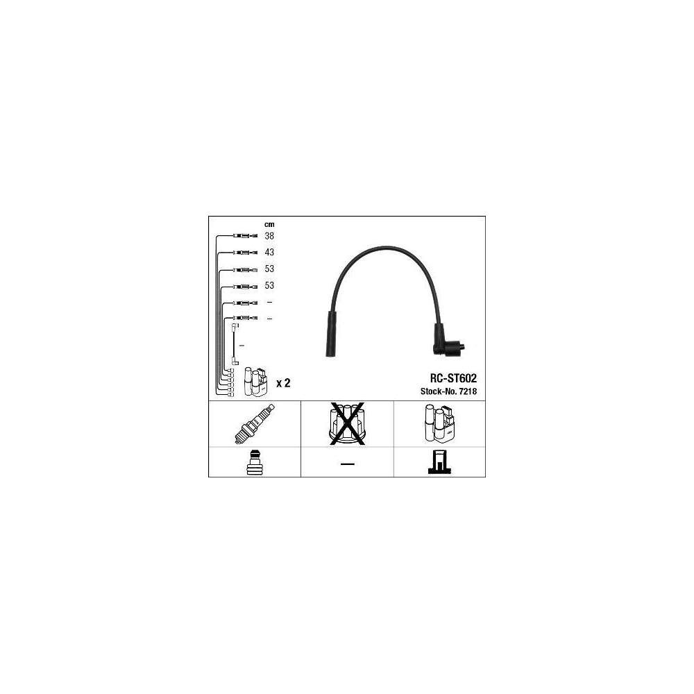 Zündleitungssatz NGK 7218 für