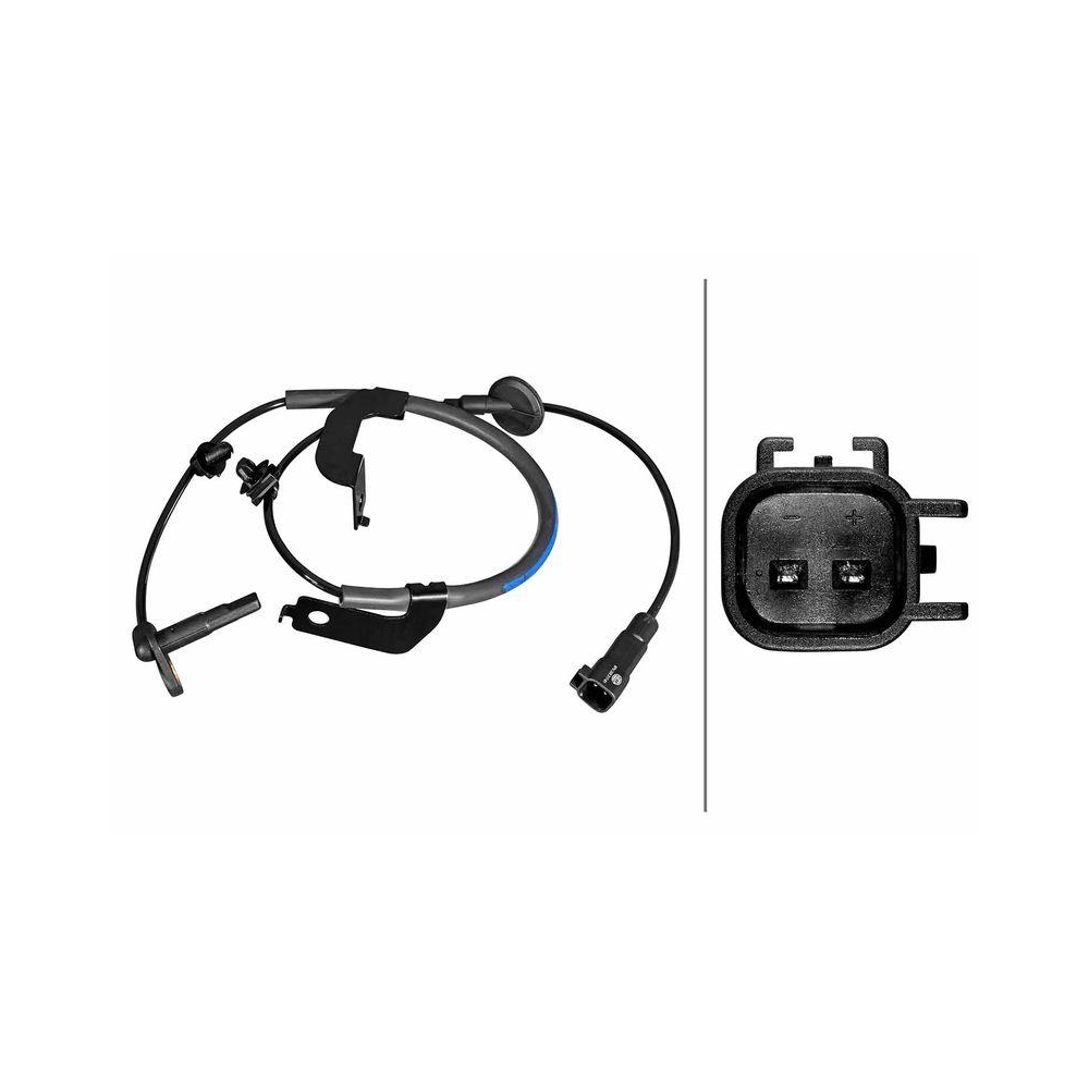 HELLA Sensor, Raddrehzahl 6PU 358 217-611 f&uuml;r CHRYSLER DODGE JEEP, Vorderachse