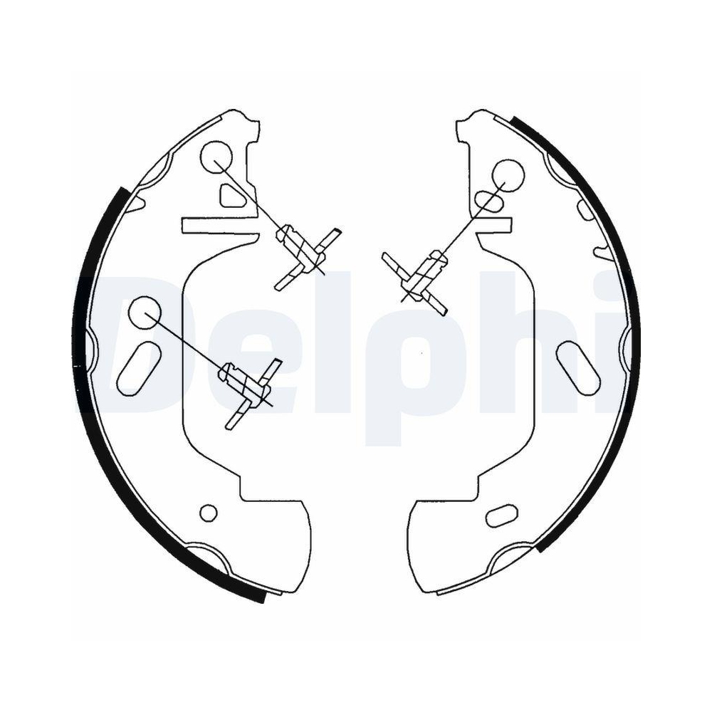 Bremsbackensatz DELPHI LS1701 für FORD OPEL RENAULT VAUXHALL, Hinterachse