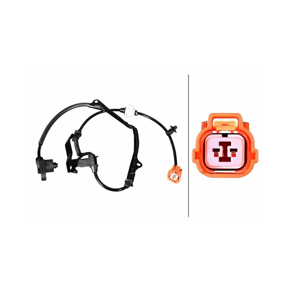 HELLA Sensor, Raddrehzahl 6PU 358 217-621 f&uuml;r HONDA, Vorderachse