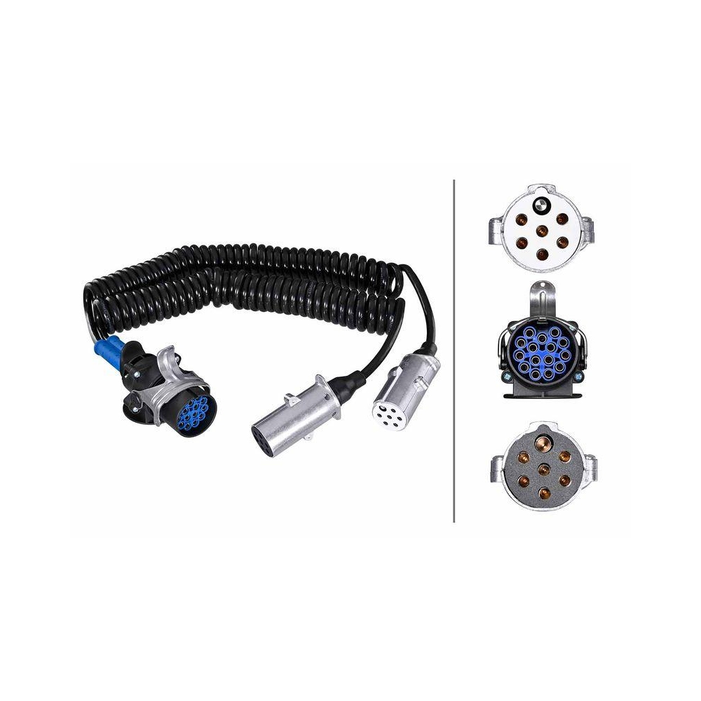 HELLA Adapterkabel, Anhängersteckdose 8JA 005 952-041 für FORD SCANIA NEOPLAN